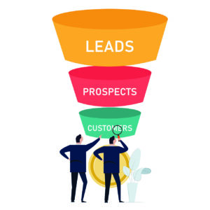 4 Steps of Lead Generations Funnel Image